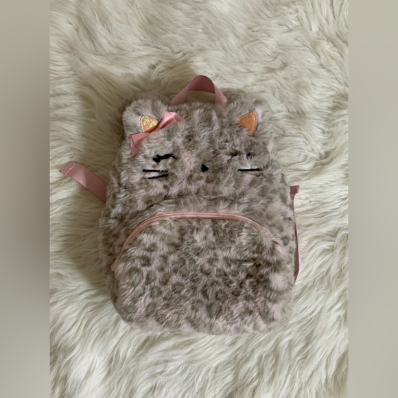 Fluffy Kitty Mini Backpack - Picture 1 of 9